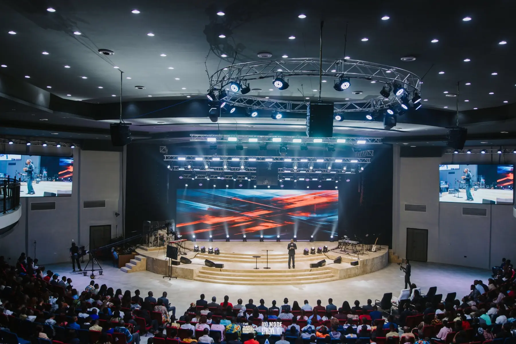 Church stage LED display and auditorium lighting